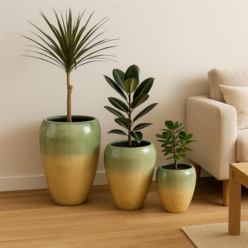 VASO MANACOR 60*68 VERDE ACQUA / GREZZO