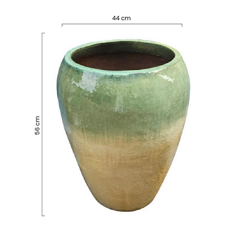 VASO MANACOR 44*56 VERDE ACQUA / GREZZO