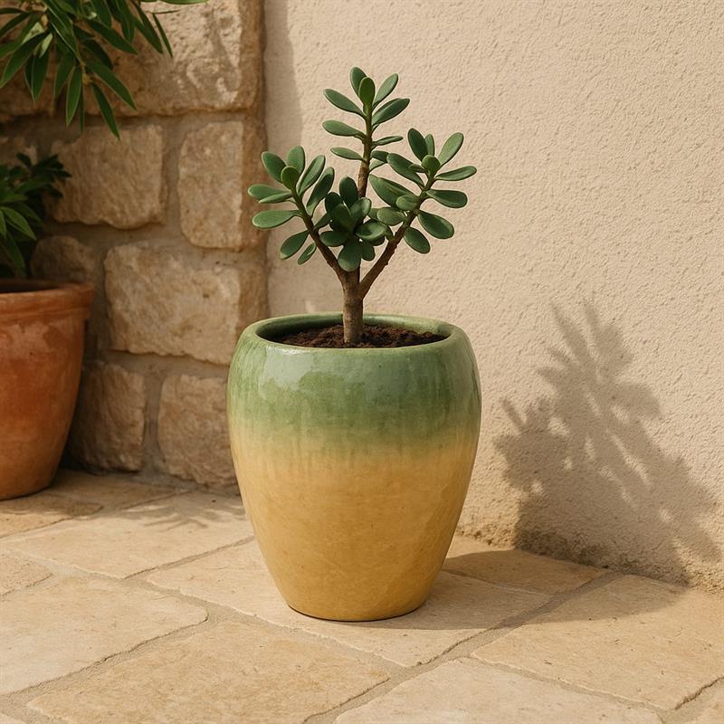 VASO MANACOR 30*44 VERDE ACQUA / GREZZO