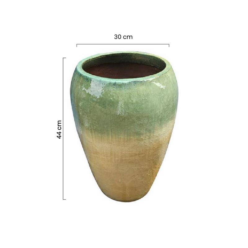 VASO MANACOR 30*44 VERDE ACQUA / GREZZO