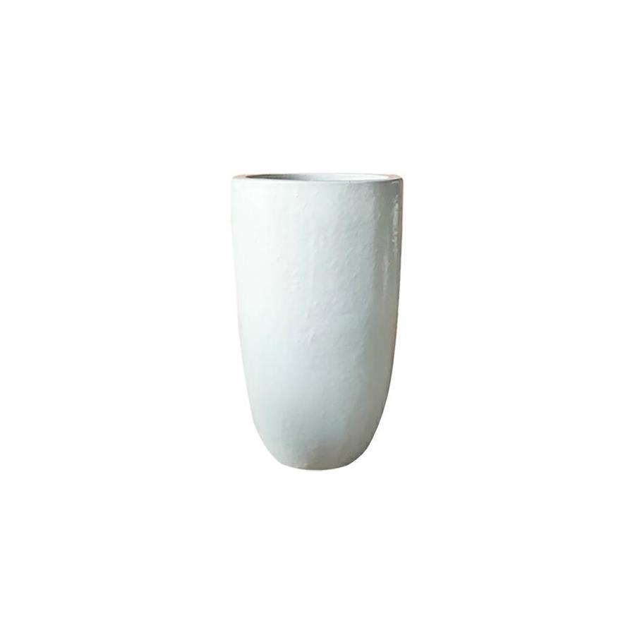 Vaso bianco  in ceramica smaltata 36x63 cm - Real