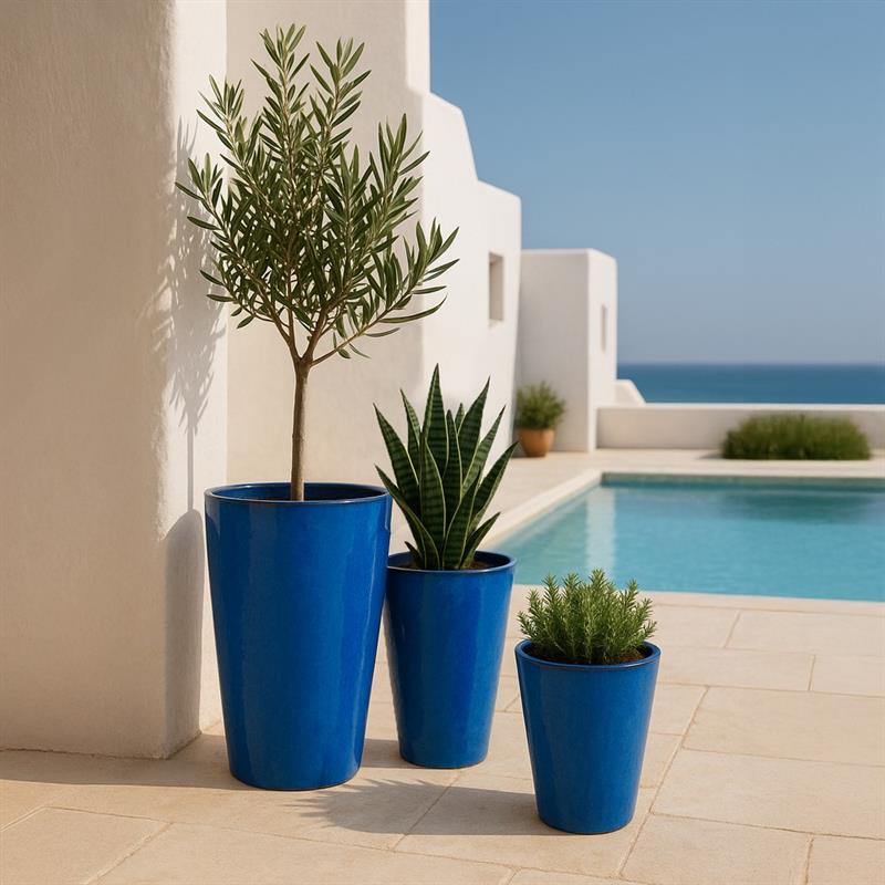 VASO MIKONOS 24*32 BLU