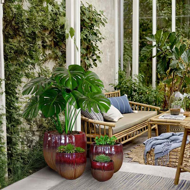 VASO SANTORINI 29*27 ROSSO
