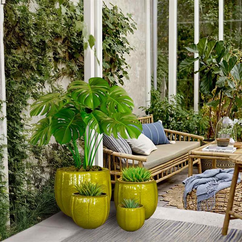 VASO SANTORINI 35*34 GIALLO