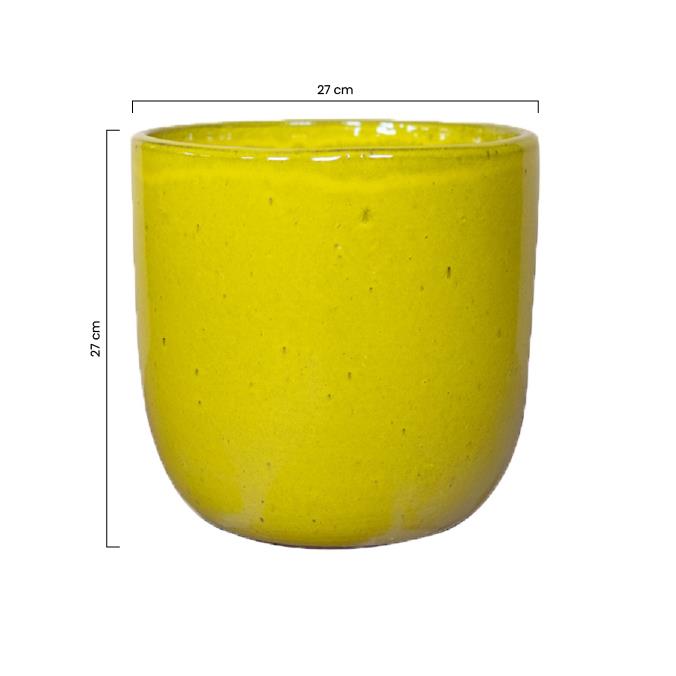 VASO CORFU 27*27 GIALLO