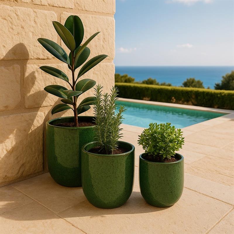 VASO CORFU 22*22 VERDE