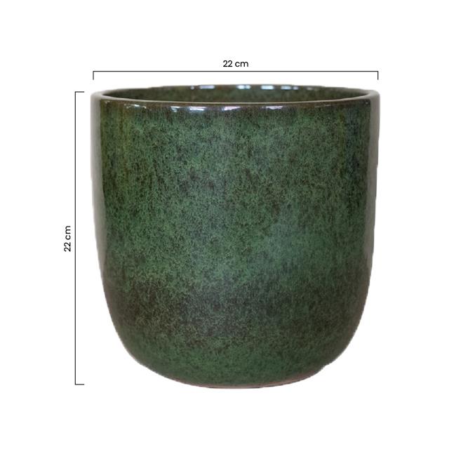VASO CORFU 22*22 VERDE