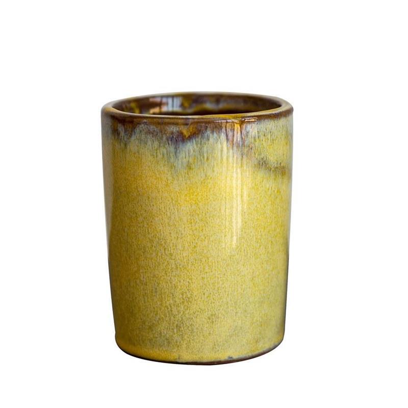 BICCHIERE FURNI 7.5X9.5 GIALLO