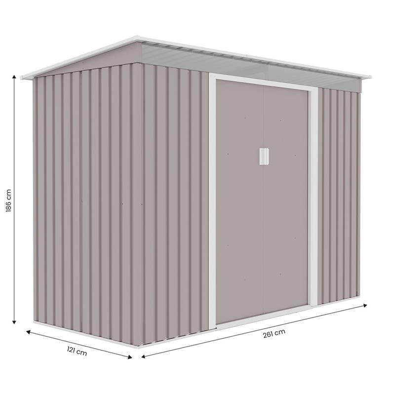 CASETTA METAL SKY 261X121X186 GRIGIA