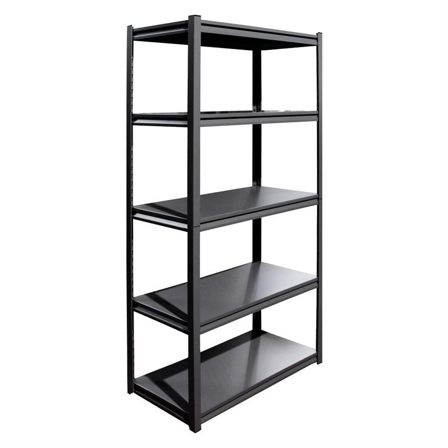 SCAFFALE METALLICO 5 RIPIANI NERO 91X41X183
