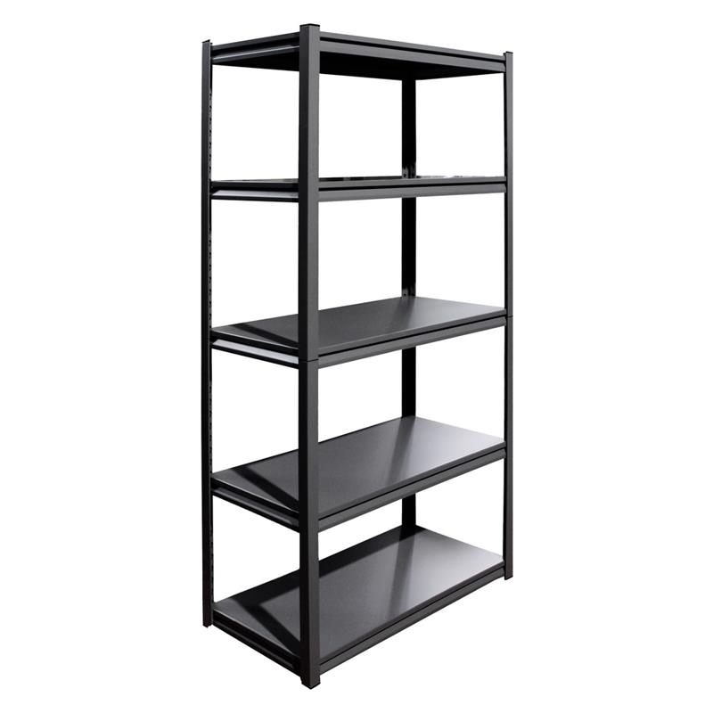 SCAFFALE METALLICO 5 RIPIANI NERO 91X41X183