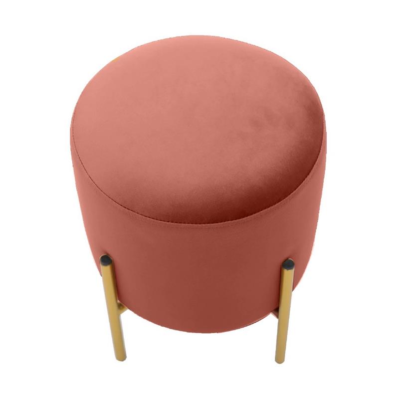 POUFF PIEDI OTTONE ROSA