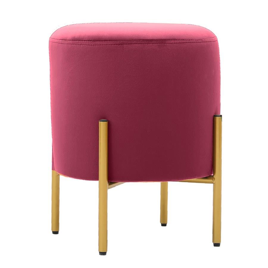 POUFF PIEDI OTTONE AMARANTO