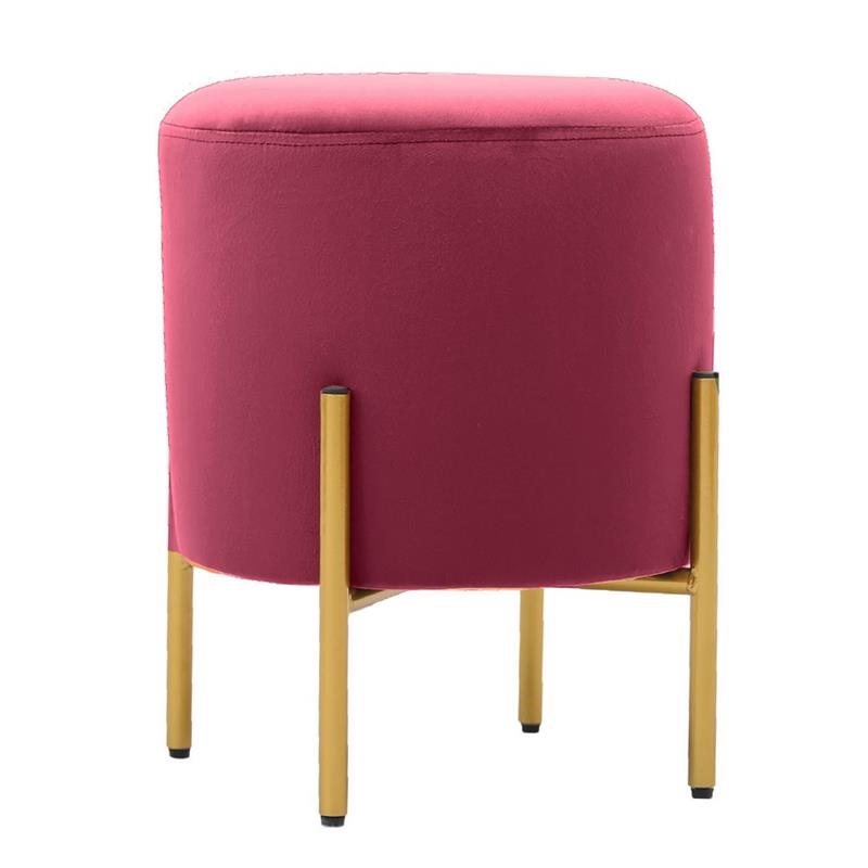 POUFF PIEDI OTTONE AMARANTO