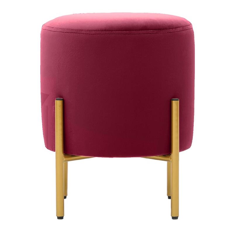 POUFF PIEDI OTTONE AMARANTO