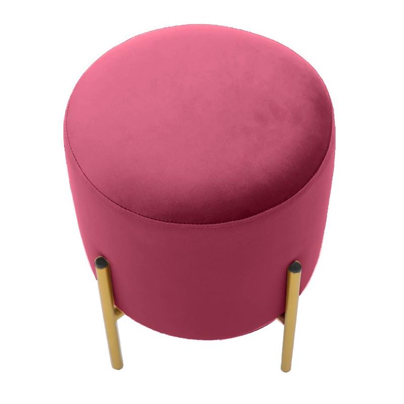 POUFF PIEDI OTTONE AMARANTO