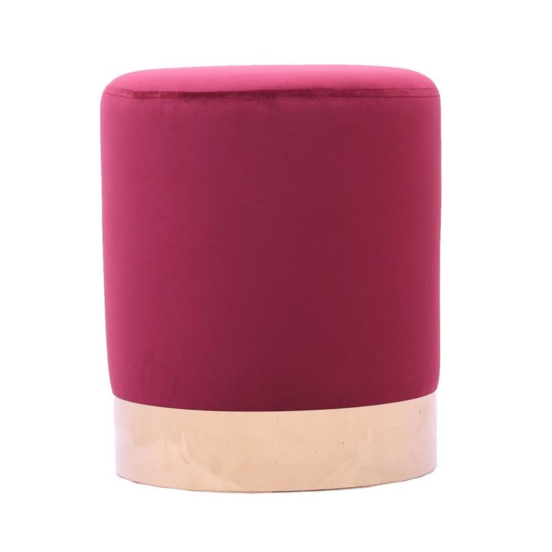 POUFF PLACCA ORO AMARANTO