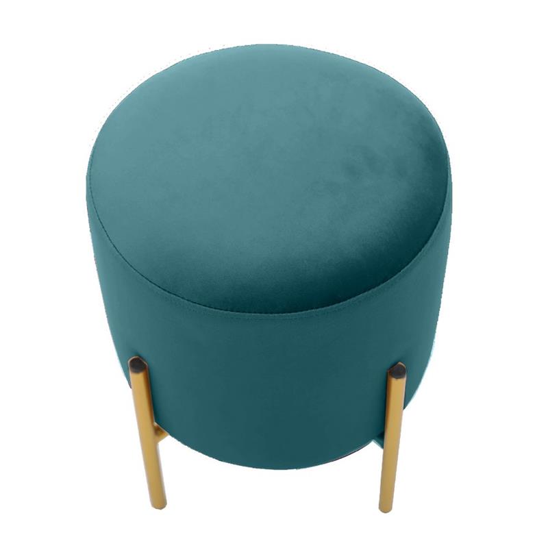 POUFF PIEDI OTTONE CELESTE