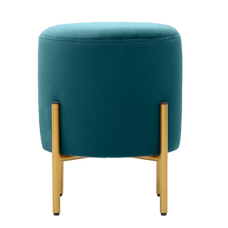 POUFF PIEDI OTTONE CELESTE