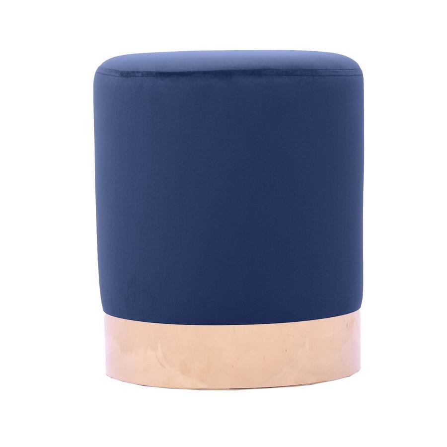 POUFF PLACCA ORO BLU