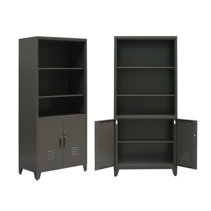 YUMI ARMADIO 2/A SEMIAPERTO 85X45X190 CM NERO