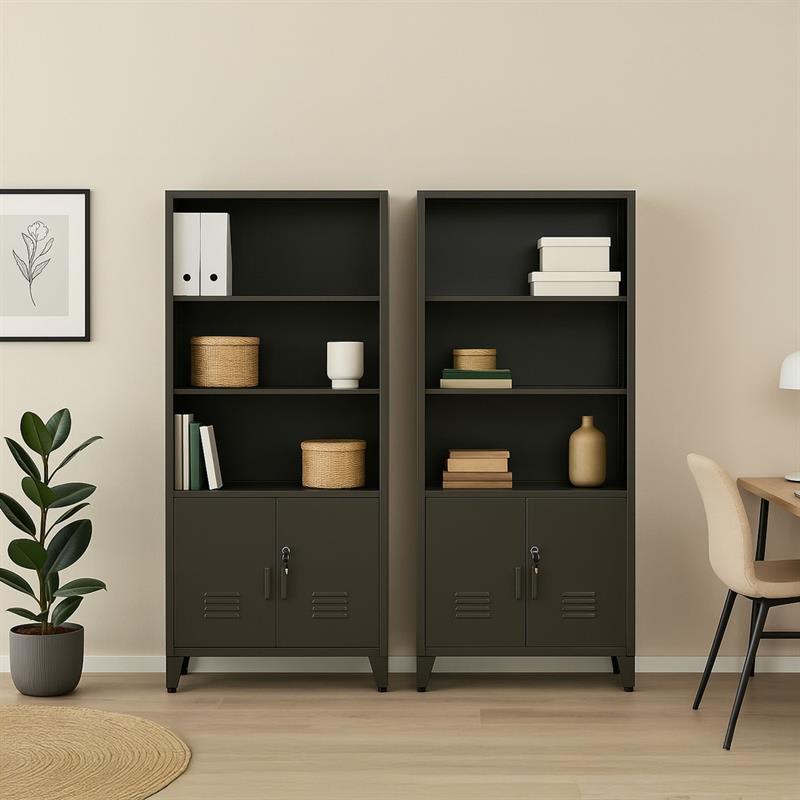 YUMI ARMADIO 2/A SEMIAPERTO 85X45X190 CM NERO