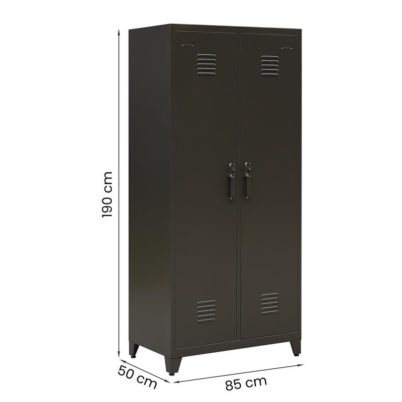 YUMI ARMADIO SPORCO PULITO 85X50X190 CM NERO