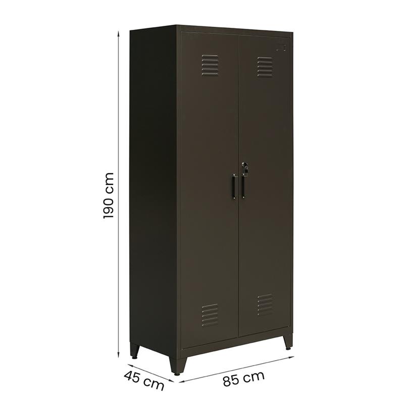 YUMI ARMADIO 2/A CHIUSO 85X45X190 CM NERO