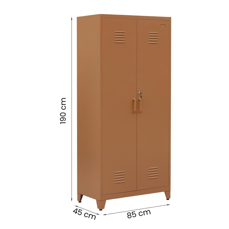 YUMI ARMADIO 2/A CHIUSO 85X45X190 CM MATTONE