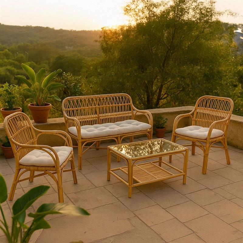 SET TEMAN RATTAN NATURALE