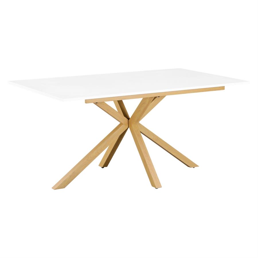 GABRY TAVOLO BIANCO GAMBE ROVERE 160X90X75 CM