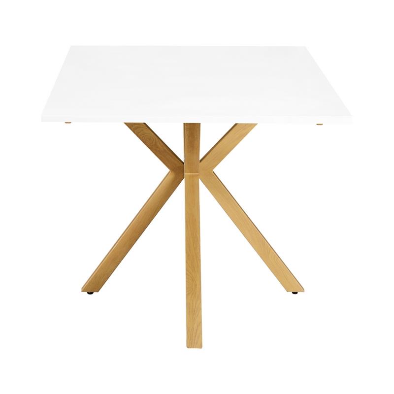 GABRY TAVOLO BIANCO GAMBE ROVERE 160X90X75 CM