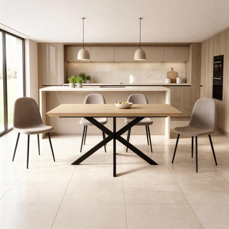 GABRY TAVOLO EXTEN ROVERE CHIARO 150-190X90X76 CM