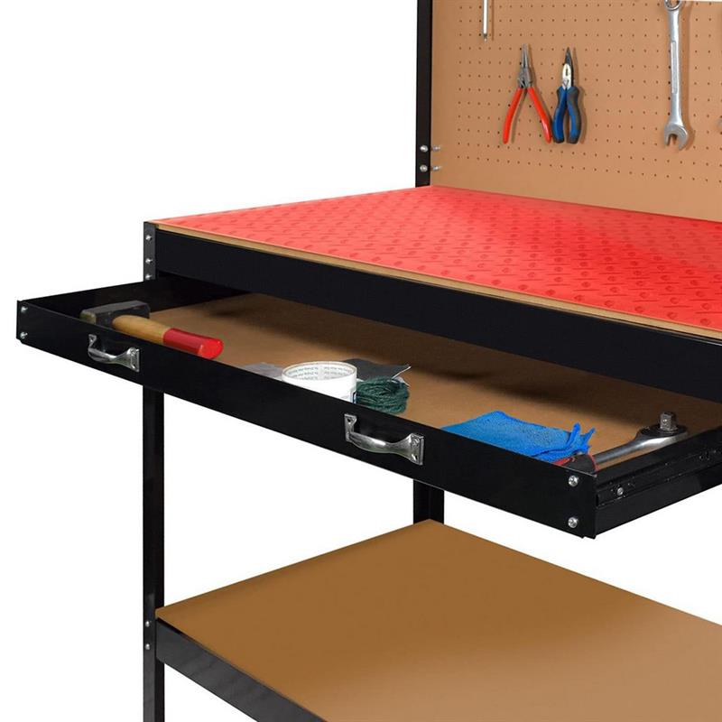 TAVOLO DA LAVORO TOP ROSSO 120X60X150