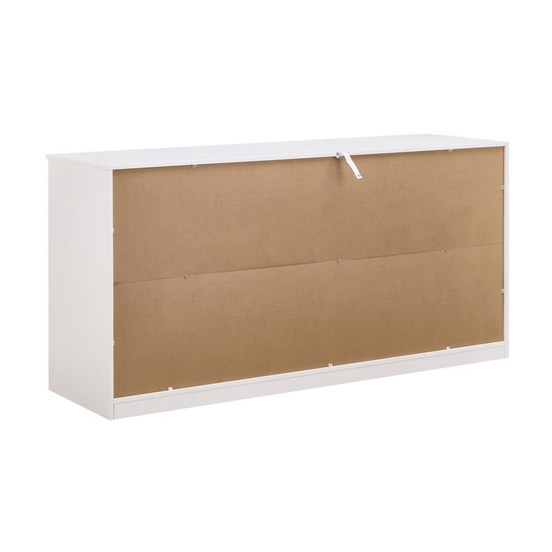 GINEVRA CASSETTIERA 6 CASSETTI ORIZ. BIANCA 161X50X81 CM