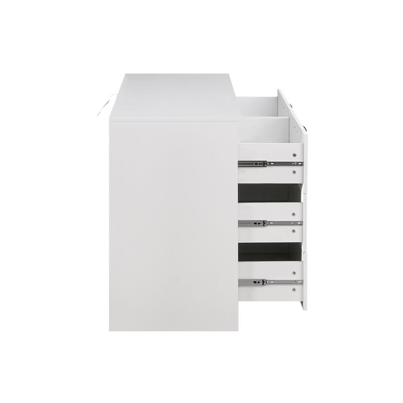 GINEVRA CASSETTIERA 6 CASSETTI ORIZ. BIANCA 161X50X81 CM