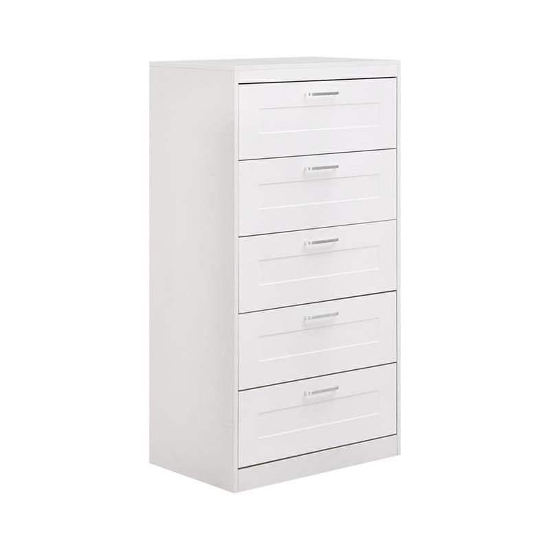 GINEVRA CASSETTIERA5 CASSETTI BIANCA 70X45X135 CM