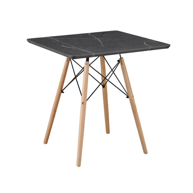 ESTER CROSS TAVOLO MARMO GRIGIO SCURO 70X70X74 CM