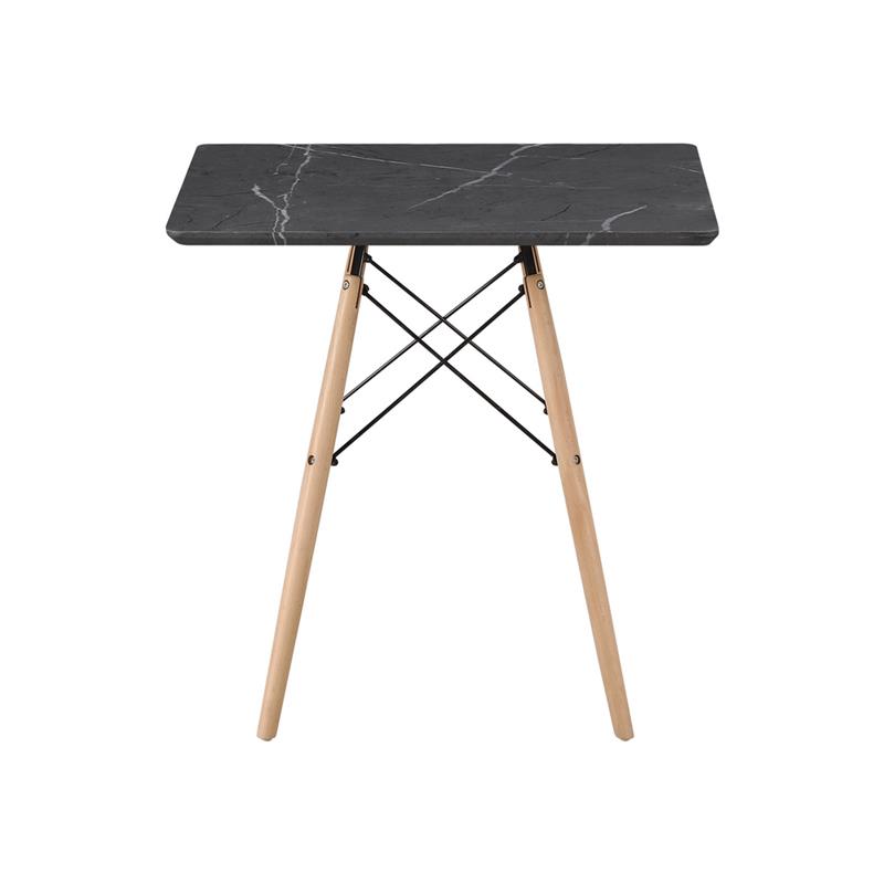 ESTER CROSS TAVOLO MARMO GRIGIO SCURO 70X70X74 CM