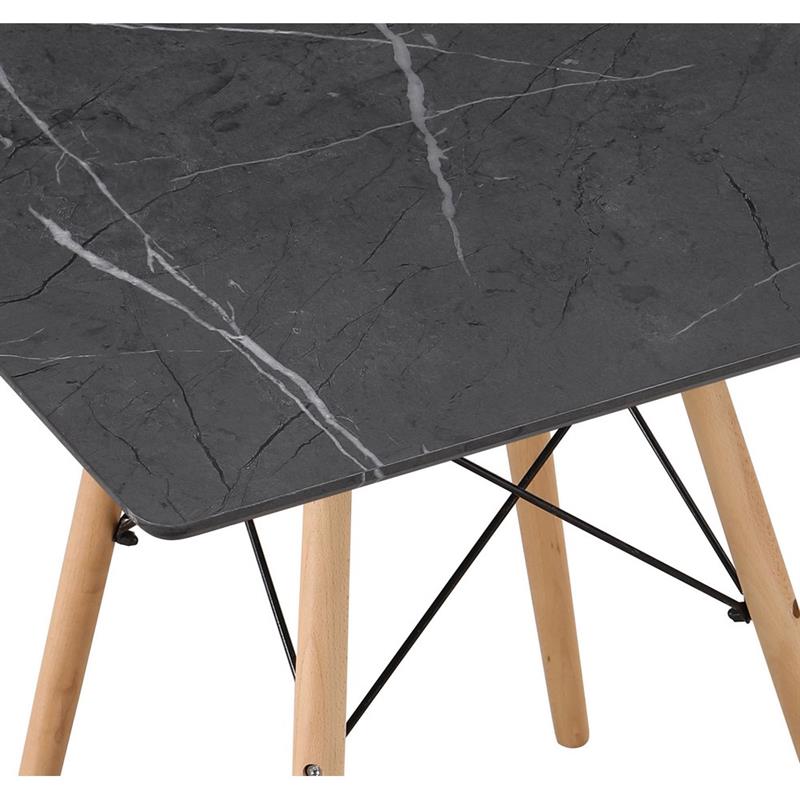 ESTER CROSS TAVOLO MARMO GRIGIO SCURO 70X70X74 CM