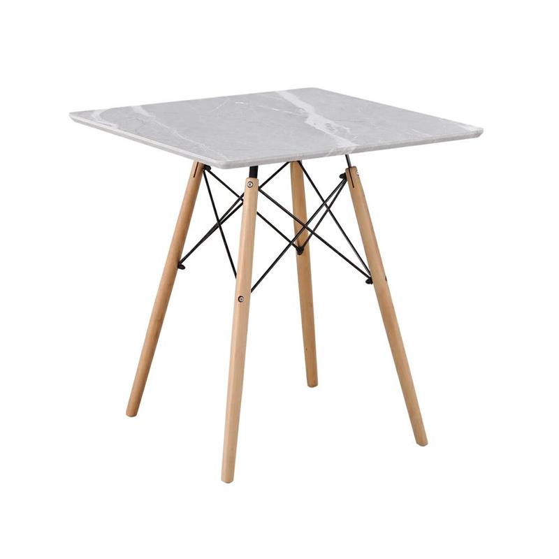 ESTER CROSS TAVOLO MARMO GRIGIO CHIARO 70X70X74 CM