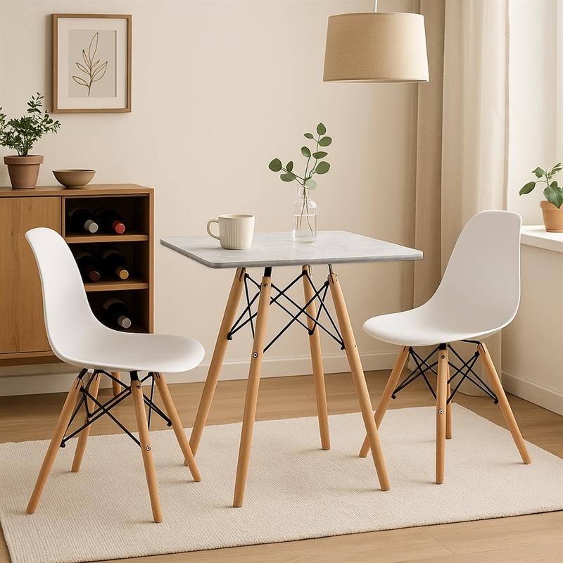 ESTER CROSS TAVOLO MARMO GRIGIO CHIARO 70X70X74 CM