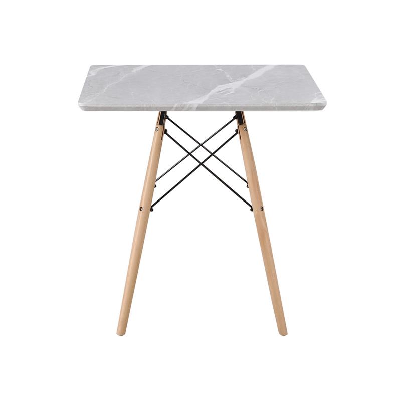 ESTER CROSS TAVOLO MARMO GRIGIO CHIARO 70X70X74 CM