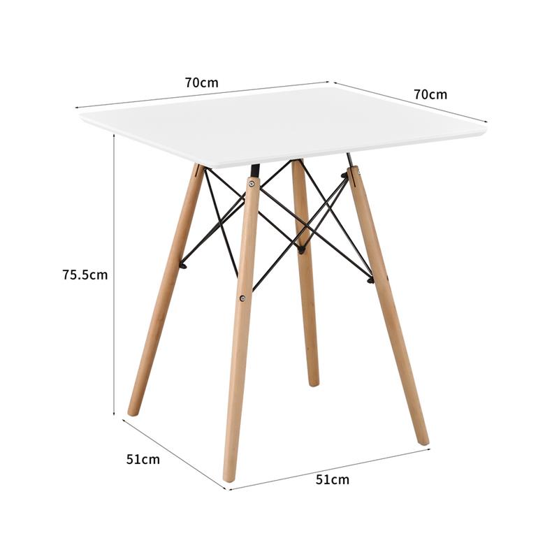 ESTER CROSS TAVOLO BIANCO 70X70X74 CM