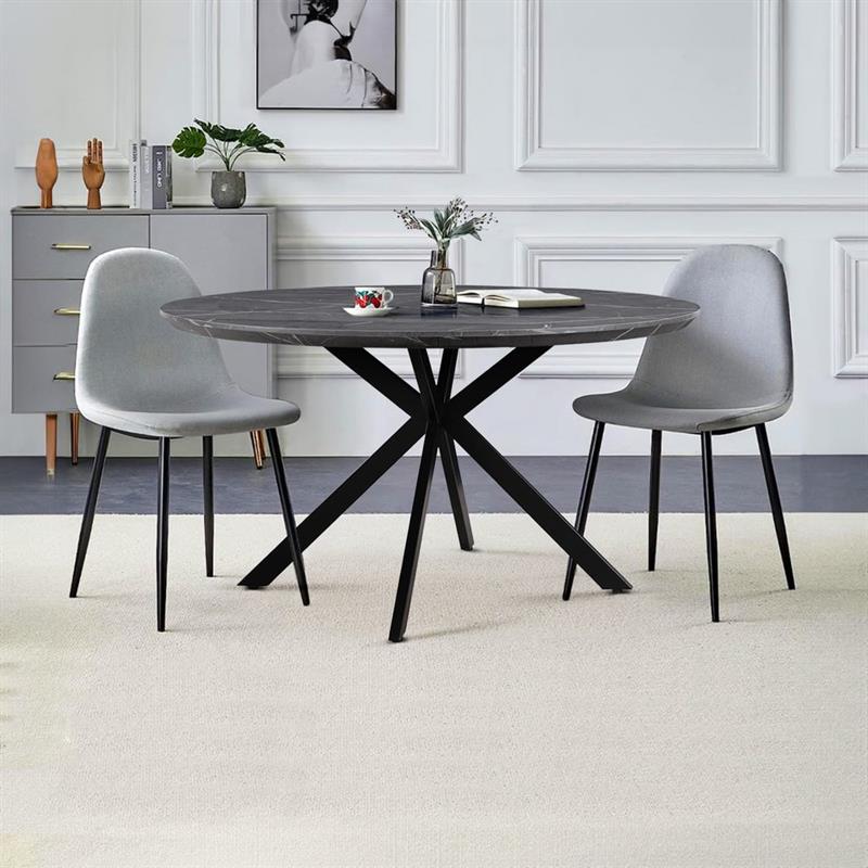 GABRY TAVOLO TONDO MARMO GRIGIO SCURO 140X140X76 CM