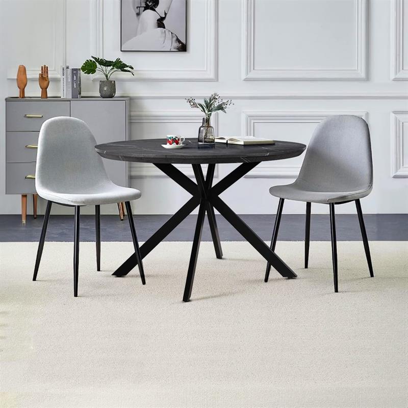 GABRY TAVOLO TONDO MARMO GRIGIO SCURO 120X120X76 CM