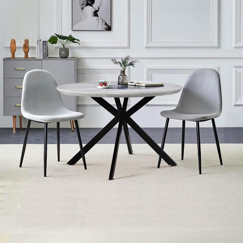 GABRY TAVOLO TONDO MARMO GRIGIO CHIARO 120X120X76 CM
