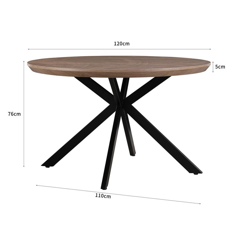 GABRY TAVOLO TONDO ROVERE INVECCHIATO 120X120X76 CM