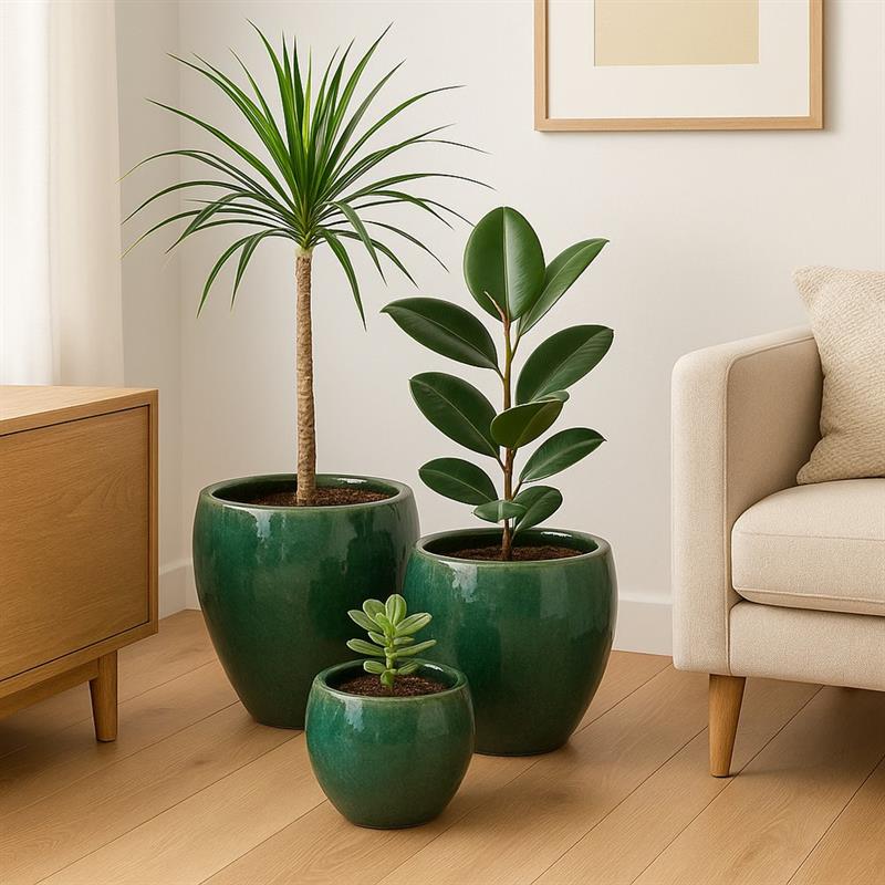VASO SOLLER 30*35 VERDE BOTTIGLIA