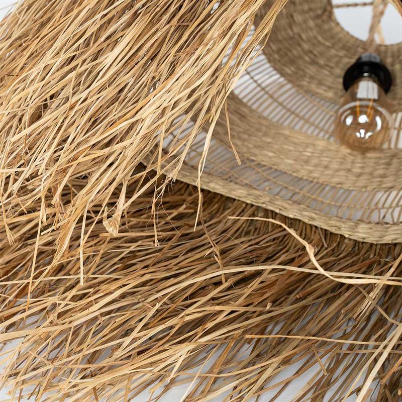 PARALUME FORMA SVASATA FRANGE  IN SEAGRASS NATURALE D. 35